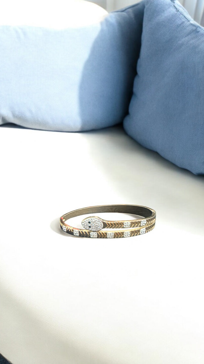 The Gold Snake Bangle #B7