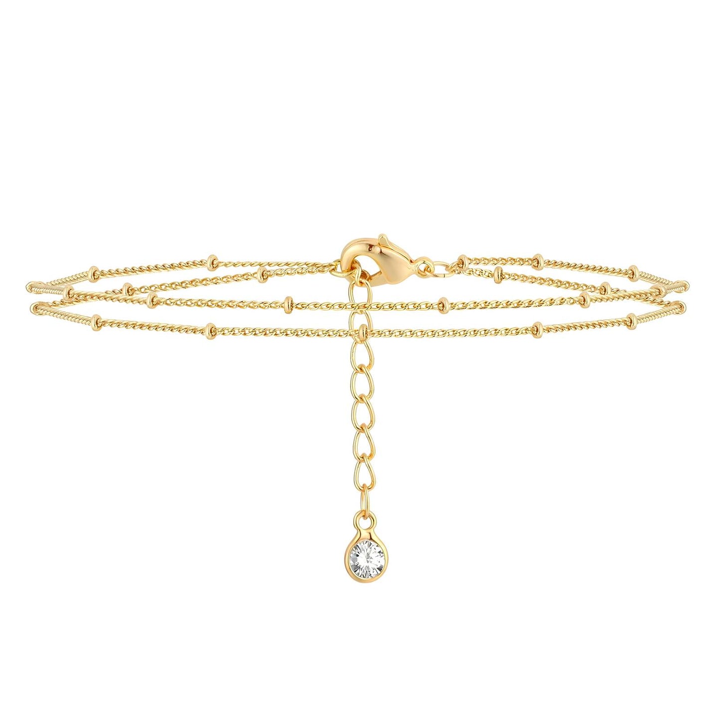 Bracelet, 18K Gold Plated Steel