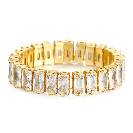 Ring, 18K Gold Plated Steel