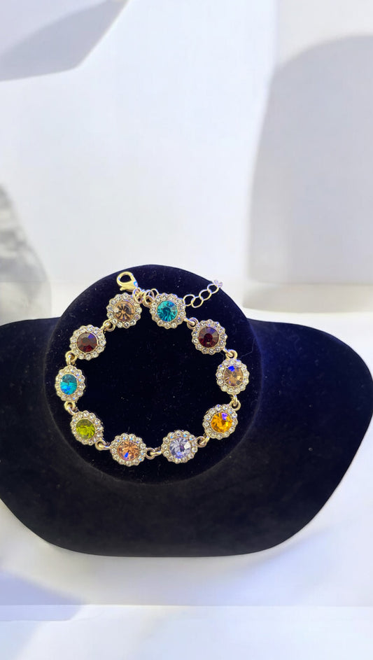 Multi Colour Diamond Bracelet