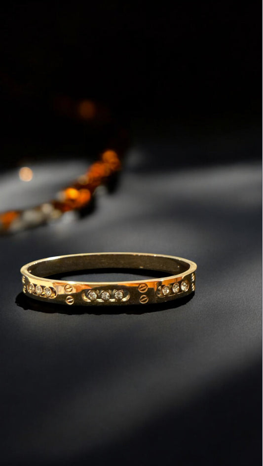 Three Stud Diamond Bangle