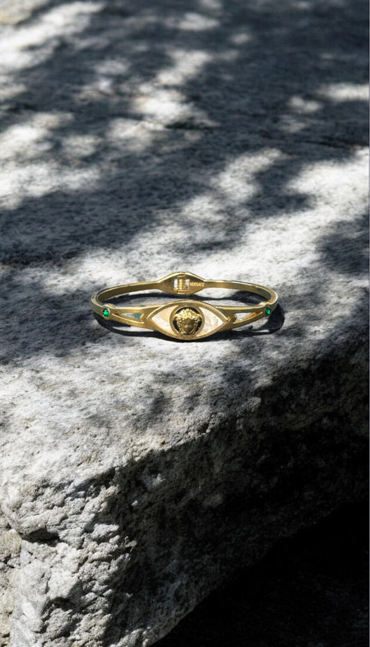 The White V Bangle