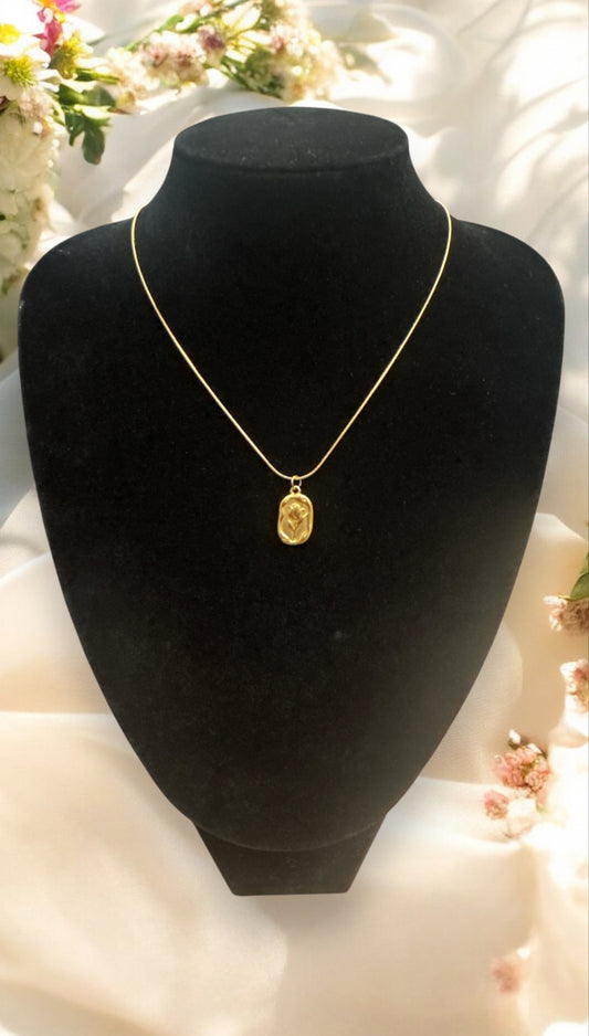 Gold Flower Necklace #110