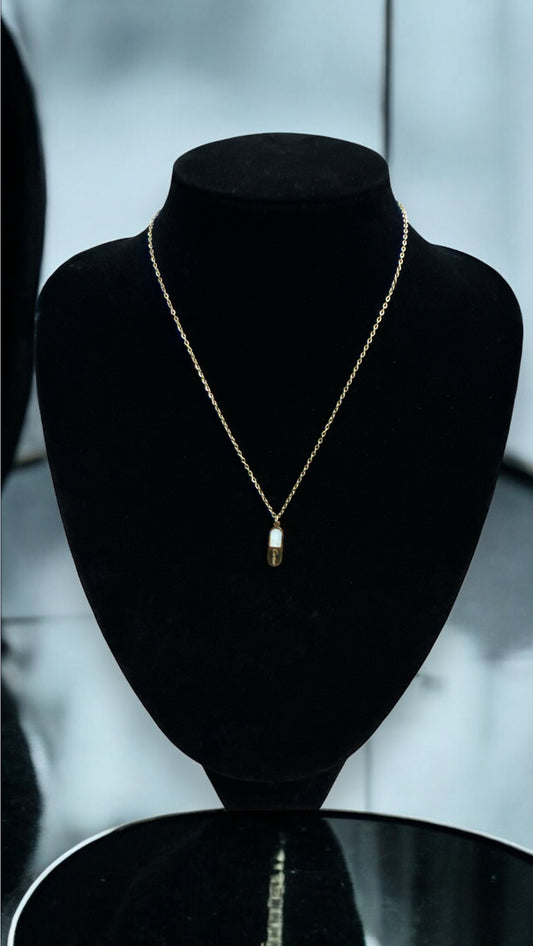 White C Necklace #124