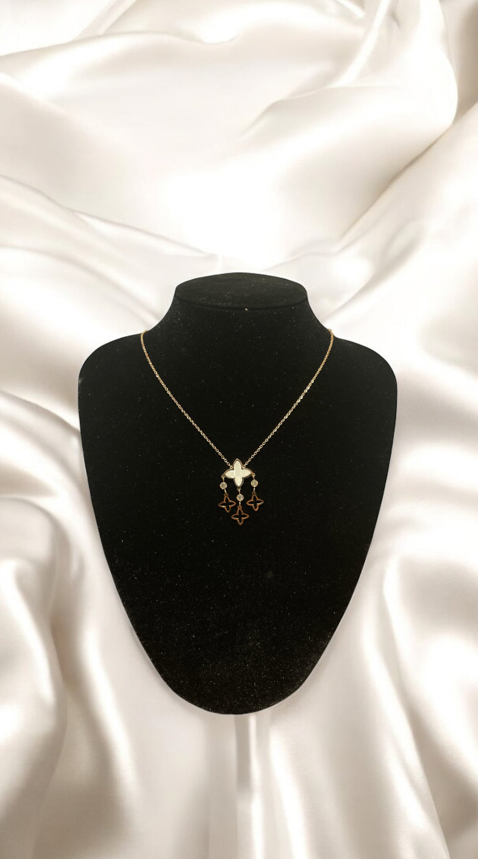 White Dangle Clove Necklace