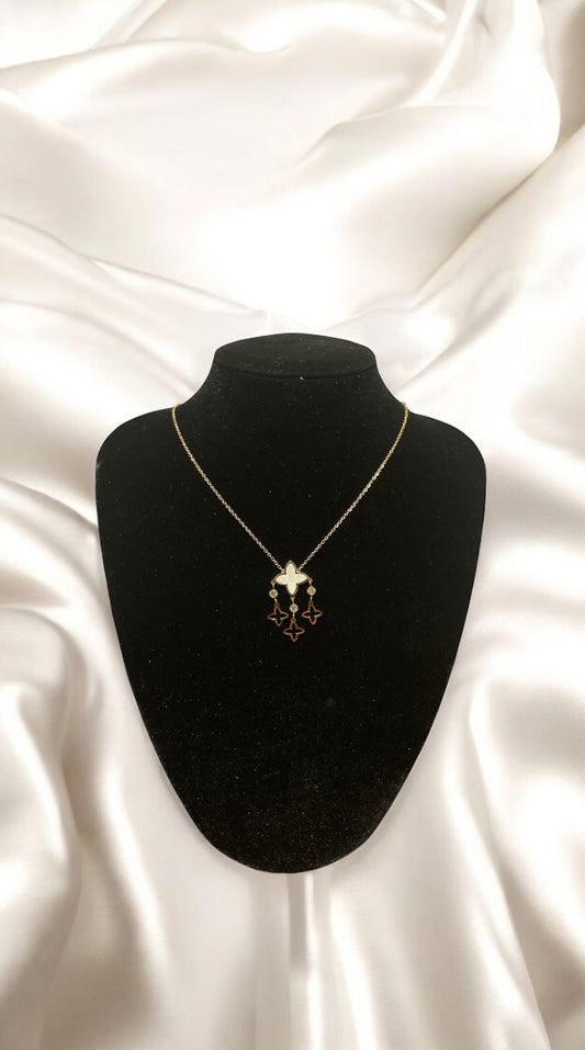 White Dangle Clove Necklace